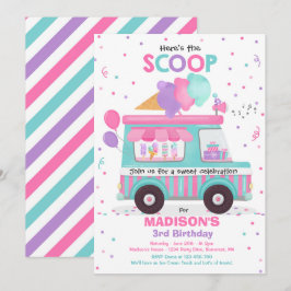 Eiscreme Geburtstagsparty Eiscreme Truck Geburtsta Einladung