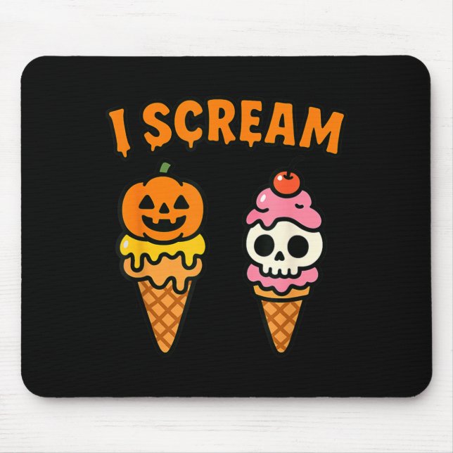Eiscreme-Geist-Halloween-Kostüm Mousepad (Vorne)