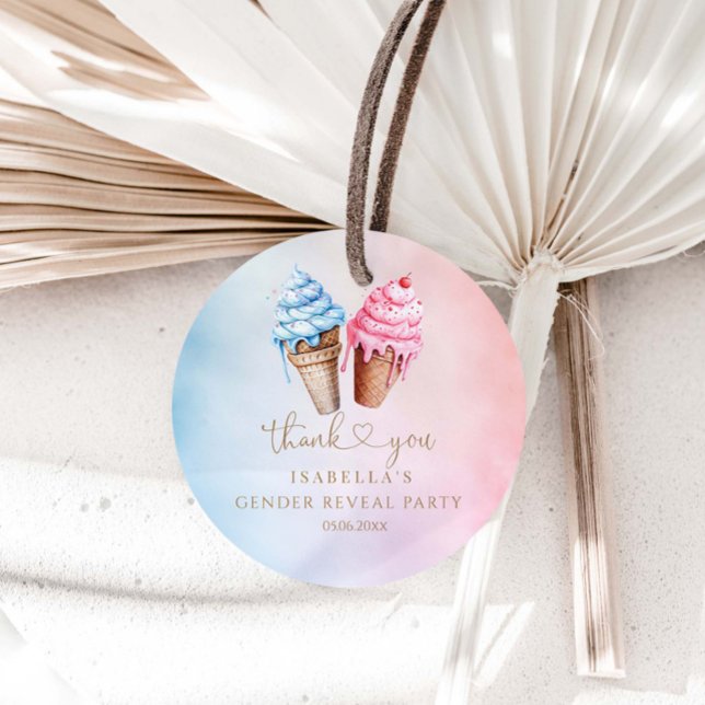 Eiscreme-Gender-Enthüllung Was ist der Schuh? Geschenkanhänger (Von Creator hochgeladen)