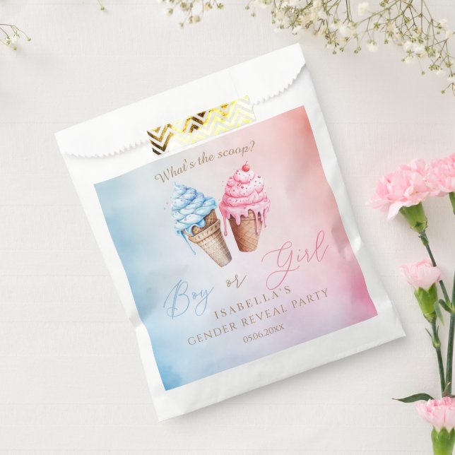 Eiscreme-Gender-Enthüllung Was ist der Schuh? Geschenktütchen (Versiegelt)