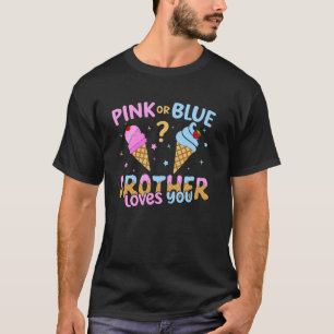 Eiscreme-Gender zeigen rosa oder blauer Bruder T-Shirt