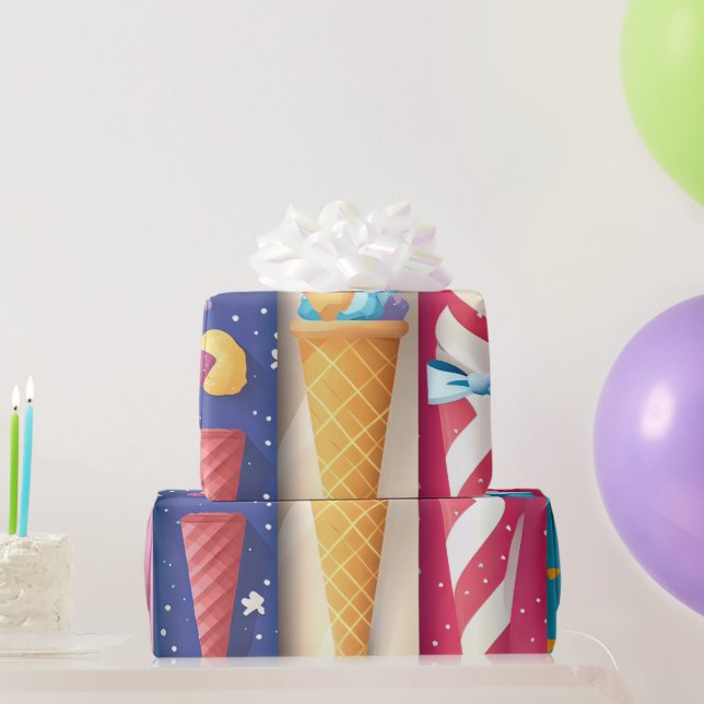 Eiscreme Geschenkpapier (Partygeschenke)