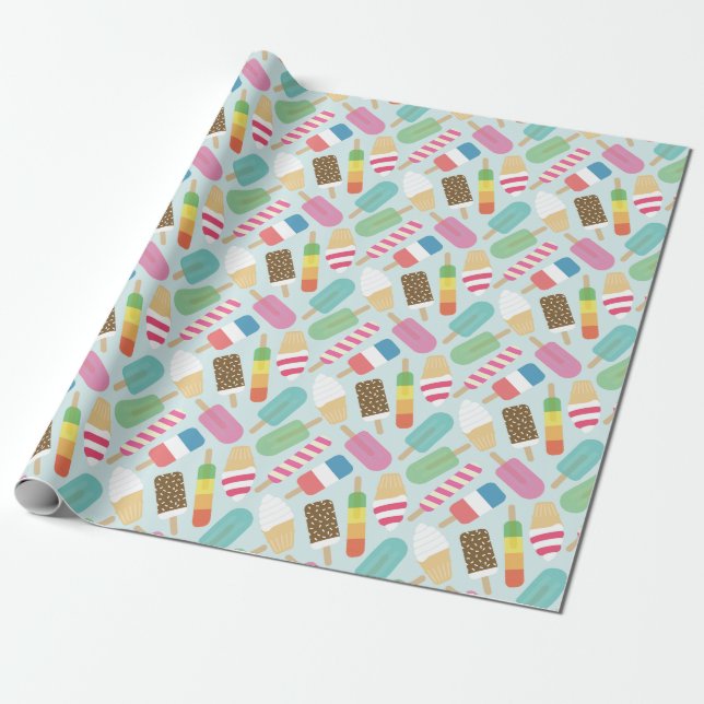 Eiscreme Geschenkpapier (Ungerollt)