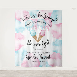 Eiscreme-Geschlecht offenbart einen Rückfall. Wand Wandteppich