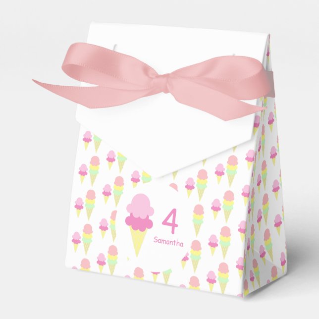 Eiscreme Girl Birthday Geschenkschachtel (Vorderseite)