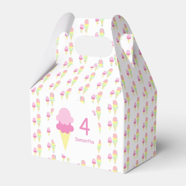 Eiscreme Girl Birthday Geschenkschachtel (Vorderseite)