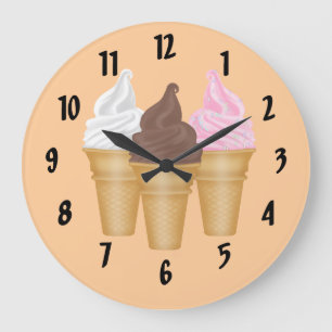 Eiscreme Große Wanduhr