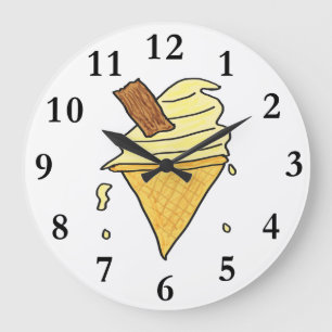 Eiscreme Große Wanduhr