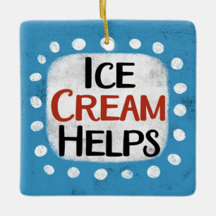 Eiscreme hilft beim Ornament
