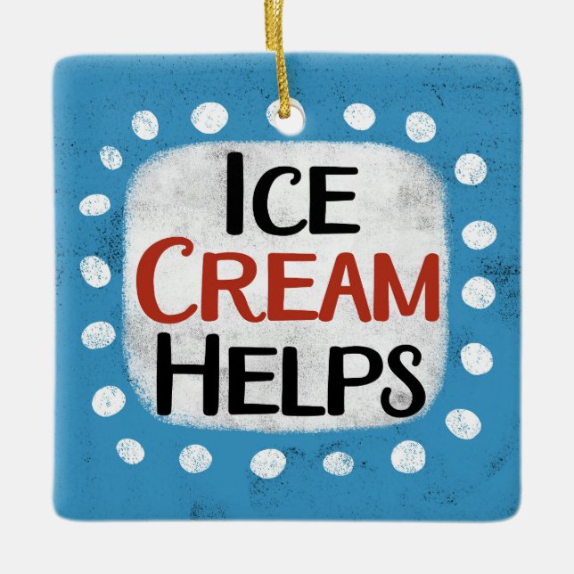Eiscreme hilft beim Ornament (Vorderseite)