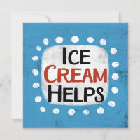 Eiscreme hilft Grußkarte