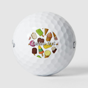 Eiscreme-Hintergrund Golfball