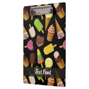 Eiscreme-Hintergrund Klemmbrett