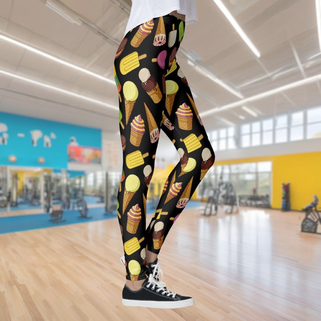Eiscreme-Hintergrund Leggings (Von Creator hochgeladen)