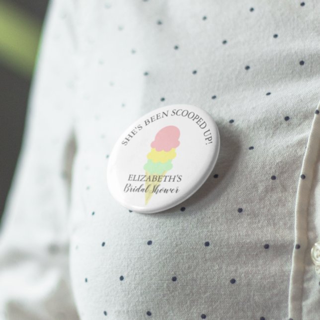 Eiscreme-Hochzeitsdusche Button (Von Creator hochgeladen)
