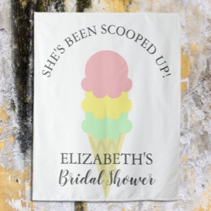 Eiscreme-Hochzeitsdusche Wandteppich