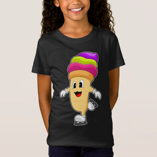 Eiscreme Ice Skaten Ice Skate T-Shirt (Vorderseite)