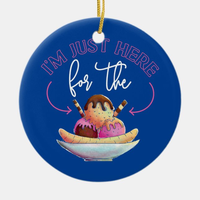 Eiscreme Ich bin nur für die Keramik Ornament (Vorne)