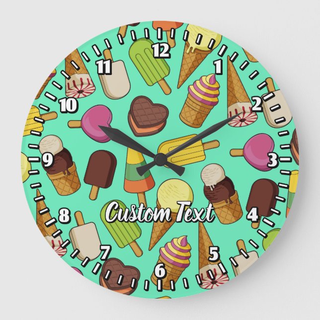 Eiscreme-Icons Große Uhr (Vorderseite)