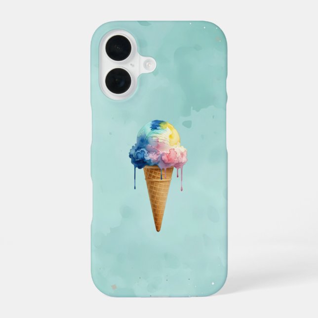 Eiscreme iPhone 16 Hülle (Rückseite)