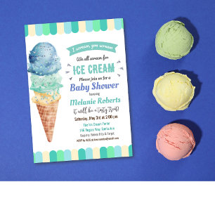 Eiscreme-Junge-Baby-Shower-Einladung Einladung
