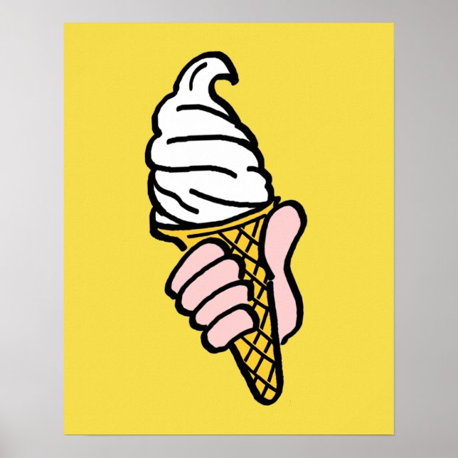 Eiscreme-Kegel-Design Poster (Vorne)