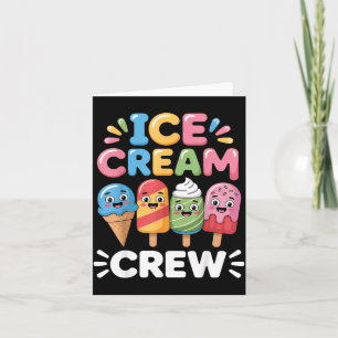 Eiscreme-Kegel-Eiscreme-Crew Lustige Sommer-Vibes Karte