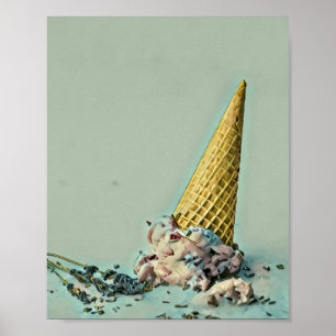 Eiscreme-Kegel für Eiscreme-Liebhaber Poster