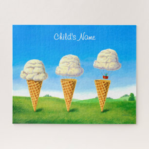 Eiscreme-Kegel - Heißluftballon Whimsical Art