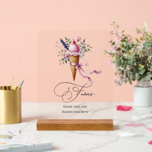 Eiscreme-Kegel-Junggesellinnen-Abschiedsparty Acrylschild