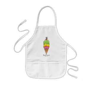 Eiscreme-Kegel-Schürze des Kindes Kinderschürze