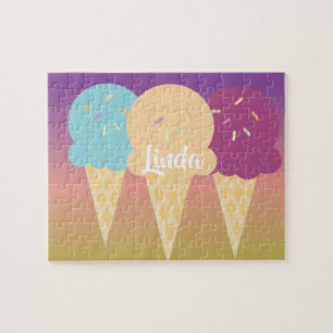 Eiscreme-Kegel Sommer Ombre Regenbogen Bunt Kinder
