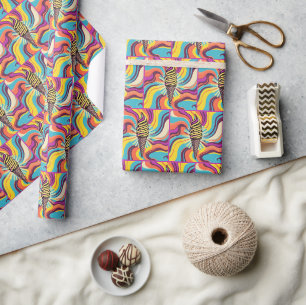 Eiscreme-Kegel-Swirbel Pop-Art Geschenkpapier