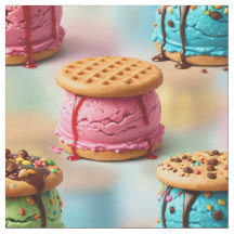 Eiscreme-Keks-Sandwiches Nahtloser Stoff