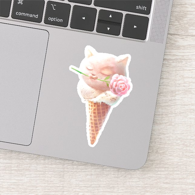 Eiscreme Kitty - Rosy & Dreamy Aufkleber (Detail)