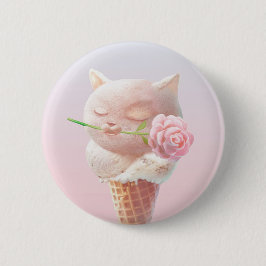 Eiscreme Kitty - Rosy & Dreamy Button