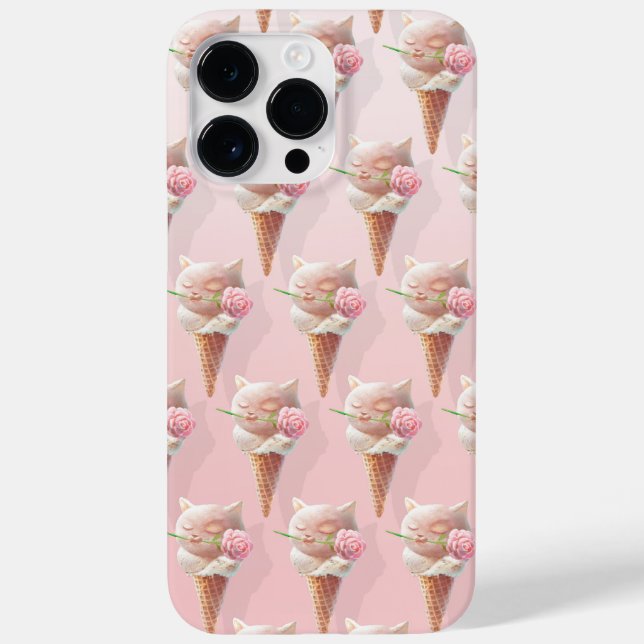 Eiscreme Kitty - Rosy & Dreamy Case-Mate iPhone 14 Pro Max Hülle (Rückseite)