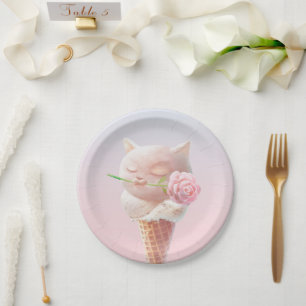 Eiscreme Kitty - Rosy & Dreamy Pappteller