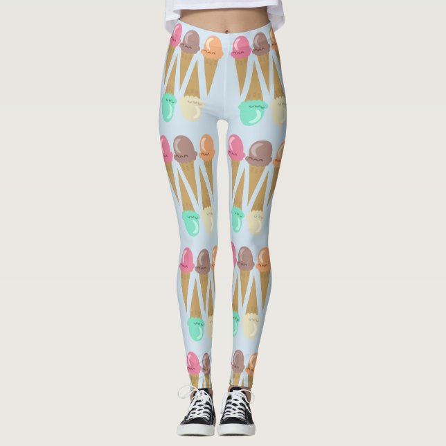 Eiscreme-Knochenzone Leggings (Vorderseite)