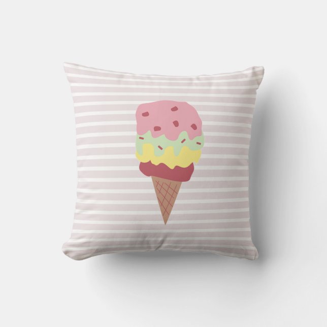 Eiscreme-Kone-Kopfkissen Kissen (Vorderseite)