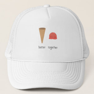 Eiscreme-Kone mit Eiscreme-Schott ist besser Truckerkappe