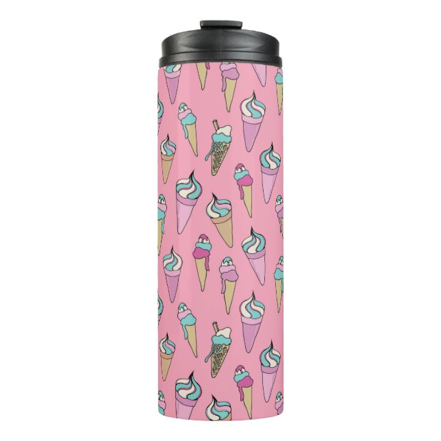 Eiscreme-Kone-Muster Thermosbecher (Vorderseite)