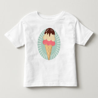 Eiscreme-Kone - Niedliche Schokolade Vanilla Minze Kleinkind T-shirt