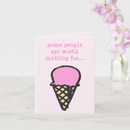 Eiscreme-Kone - Niedlicher Valentinstag Karte