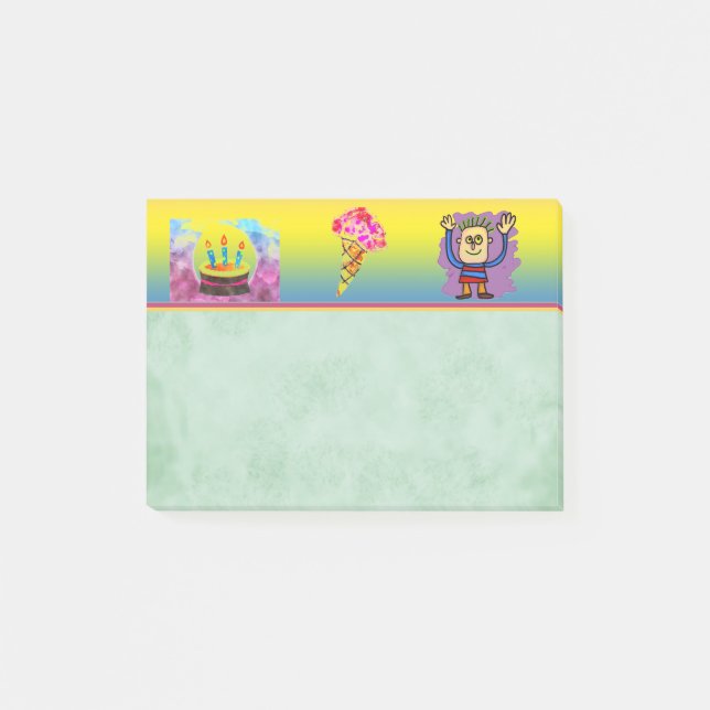 Eiscreme-Kone-Post-It-Notes Post-it Klebezettel (Vorderseite)