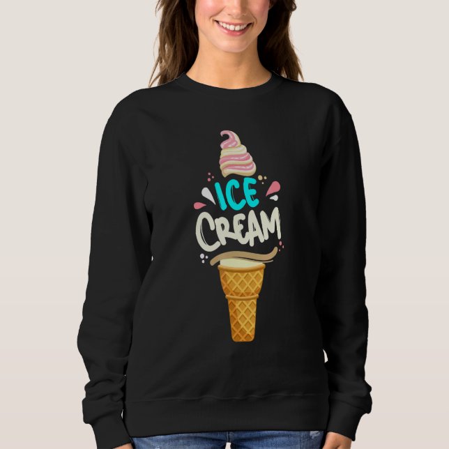 Eiscreme-Kone - Sommerferien Eiscreme Sweatshirt (Vorderseite)