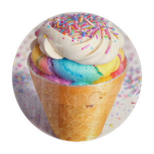 Eiscreme-Kone-Sprinklen Schneidebrett