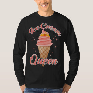 Eiscreme Königin Rosa Sommer Erdbeere Eis Creme T-Shirt