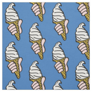 Eiscreme-Kons auf einem dunkelblauen Hintergrund Stoff