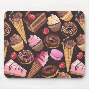Eiscreme, Kuchen, Kuchen und Käsekuchen Mousepad